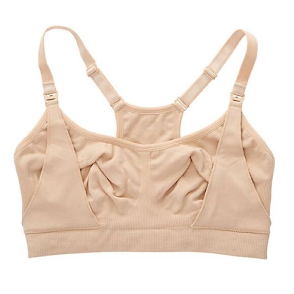 Cake Maternity Cotton Candy Seamless Racerback Nursing Bra Nude S - Picture 5 of 11